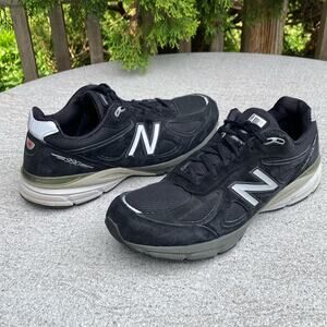 13B New Balance 990 V4 W990BK4 Black Running Shoes Made in USA